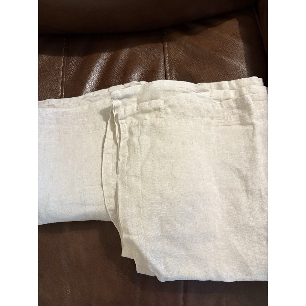 Crate & Barrel - 100% Hemp Cotton Linen- King Shams white (Set Of 2)